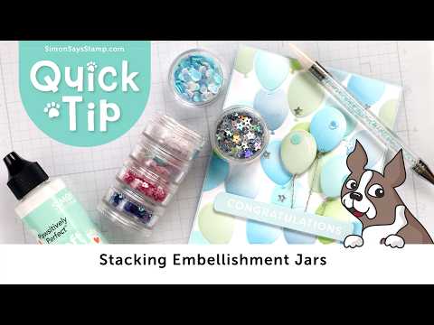 Simon Says Stamp Stacking Embellishment Jars 1026sj Sending Cheer Quick Tip Small Jars BIG Organization See Why We Love These