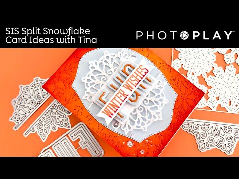PhotoPlay Split Snowflake Sentiments Clear Stamps sis4576 Fun Winter Wishes Card Video
