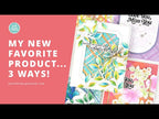 Pinkfresh Studio Amazing Things Stencils 244124 Floral Smiling Card Video