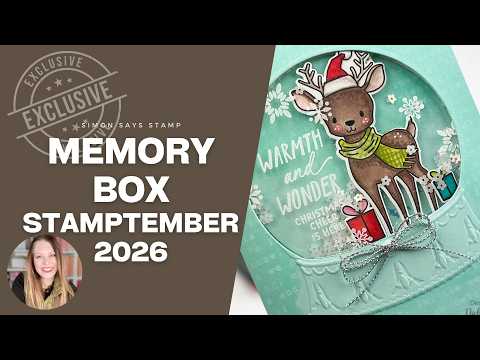 Memory Box Stay Cozy STAMPtember Exclusive Stamps 3486ssc Nichol Spohr The Cutest Holiday Shaker Card You'll Make This Year