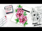 Tim Holtz Distress Oxide Ink Pad Worn Lipstick Ranger TDO56362 Copic Flowers Card Video