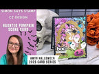 Simon Says Stamp Little Boo Wafer Dies s1073 STAMPtember Haunted Pumpkin Scene | Simon Says Stamp | AmyR Halloween 2025 Card Series #9 Amy Rysavy