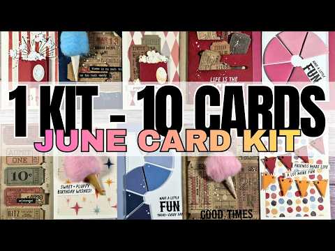 Simon Says Stamp 3D Box and Popcorn Wafer Dies 1698sd 1 kit - 10 cards | SSS June 2026 Card Kit Vicky Papaioannou