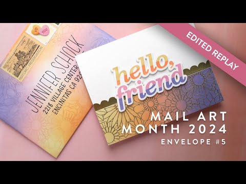 Simon Says Stencils And Dies Just My Type Friend set722jm  Kristina Werner Mail Art Tutorial