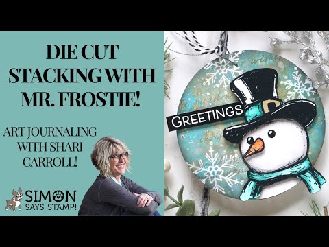 Tim Holtz Distress Unravelled Mica Stain Ranger tsh87441 Christmas Circle Journal Tag Video