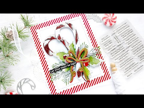 Honey Bee SCALLOP A2 CARD FRAMES Dies hbds-sa2 Festive Holiday Card Video
