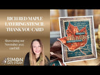 Tim Holtz Tinsel Distress Glitter Ranger distgltin Maple Leaf Thank You Card Video