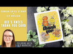 Simon Says Stamp Stencil Honeycomb 1080st Moments In Time Amy Rysavy Coloring with OLO Markers