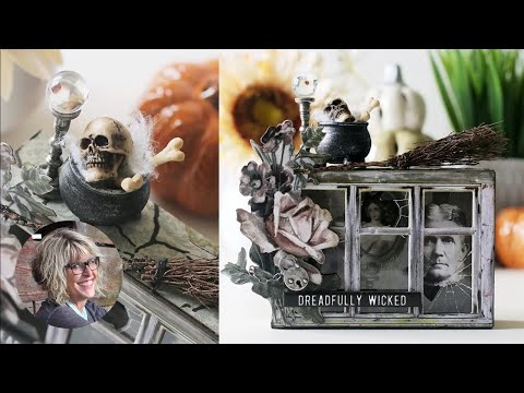 Tim Holtz Distress Texture Paste Black Opaque Ranger tshk84471 Mixed Media Halloween Video