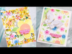 Simon Says Stamps And Stencil Flower Power set773fp Celebrate Stenciling 2 Ways, 2 Different Cards! Plus Simon's Celebrate Blog Hop! Nina-Marie Trapani