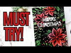 Simon Says Stamp Embossing Folder Poinsettia Jubilee sf422 Festive Fun