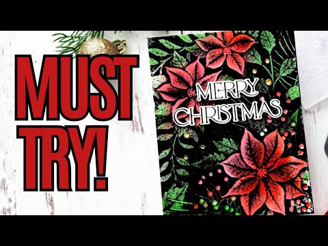 Simon Says Stamp Embossing Folder Poinsettia Jubilee sf422 Festive Fun
