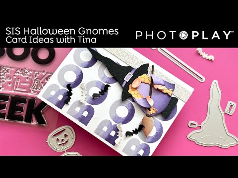 PhotoPlay Iconic Boo And Eek Clear Stamps sis4530 Halloween Card Video