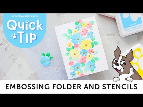 Simon Says Stamp Embossing Folder Cutting Dies and Stencils Tumbling Flowers set907tf To Love