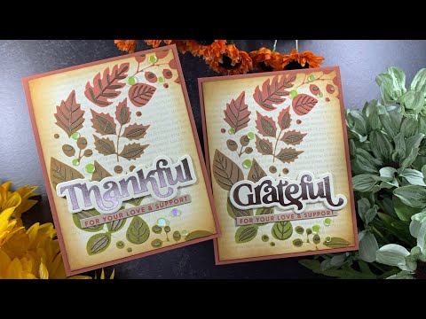 Simon Says Stamp Set of 2 Stencils Autumn Cascade ssst221698 Season Of Wonder