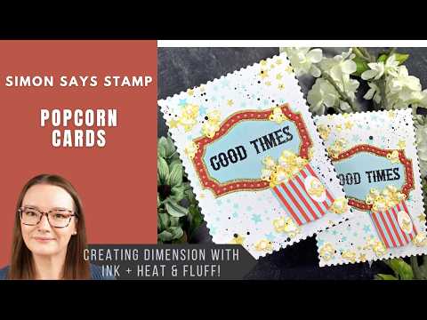 Simon Says Stamp 3D Box and Popcorn Wafer Dies 1698sd Popcorn Cards | Simon Says Stamp Amy Rysavy