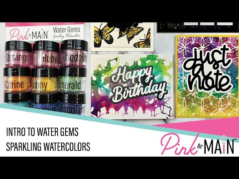 Pink and Main Water Gems Sparkling Watercolors Set 1 PME095 Video