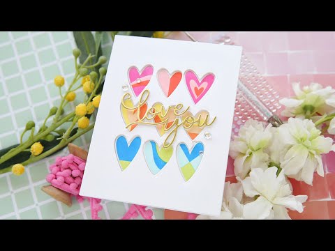 Simon Says Stamps and Dies Printmaking Hearts
