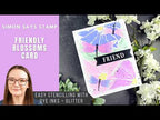 Simon Says Stamp Set of 3 Stencils Friendly Blossoms 1117stc In My Heart Friendly Blossoms Card | Simon Says Stamp Amy Rysavy