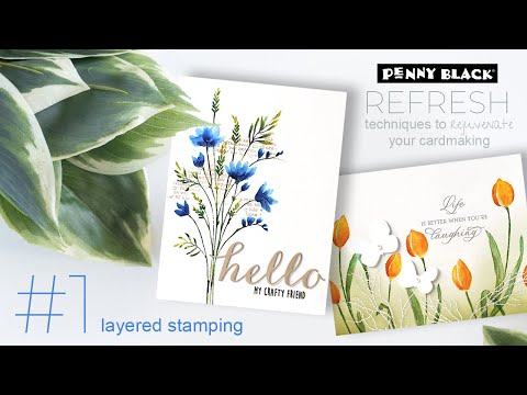 Penny Black Slender Tulips Cling Stamps 40-955 video