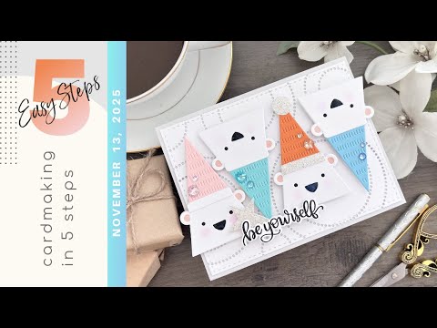 Simon Says Stamp Triangle Bear Bundle set1105tb And Everything Nice