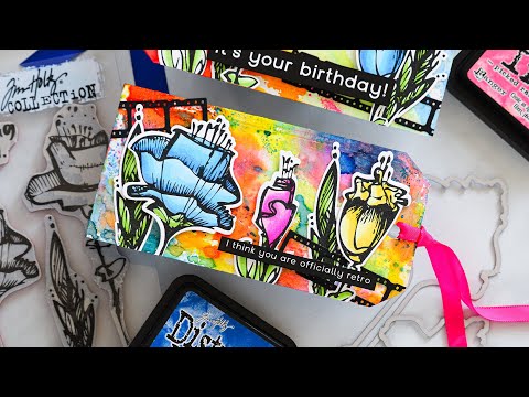 Tim Holtz Distress Mustard Seed Ink Pad And Reinker Bundle Ranger Rainbow Tags Video