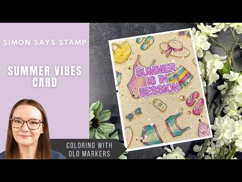 Simon Says Clear Stamps Bring On the Sun 2436ssc Shine On Coloring with OLO Markers