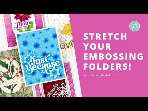 Simon Says Stamp Embossing Folder Poinsettia Sprays sf413 Stretch Your Embossing Folders! [Many Cards] Jennifer McGuire