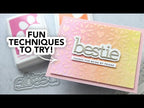 CZ Design Sentiment Strips Bestie czg055 Sweetheart