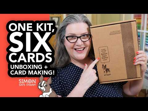 Simon Says Stamp Pack of 4 Watercolor Card Fronts Sketched Florals 1023sf Csthy Zielske Let's Unbox the Latest Simon Says Stamp Card Kit and Make SIX cards!