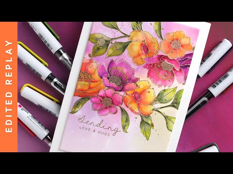 Simon Says Stamp Card Kit of the Month August 2024 Graceful Flowers ck0824 *