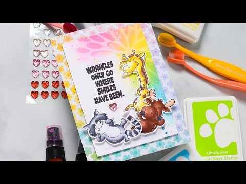 Tim Holtz Peacock Feathers Distress Spritz tdu86390 Bright Funny Card Video