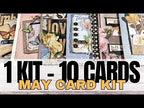Simon Says Stamps and Dies Long Stem Florals set1217ls 1 kit - 10 cards | SSS May 2026 Card Kit Vicky Papaioannou