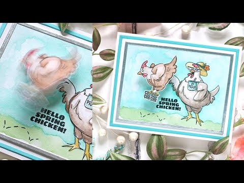 Art Impressions Spring Chicken Clear Stamp Set aics40 Video Tutorial