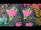 Tim Holtz Distress Winterberry Mica Stain Ranger Christmas Poinsettia Card Video