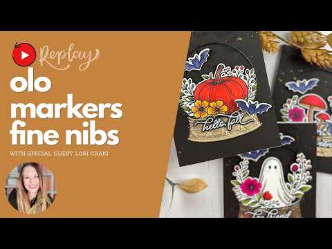 Simon Says Stamps and Dies Haunted Garden set1341hg Stamptember Nichol Spohr Let's Color :Testing Out Olo Fine Nib Markers