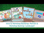 Intro to Workshop Backdrop: Portrait & Workshop Backdrop: Landscape + 4 cards from start to finish