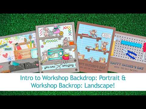 Intro to Workshop Backdrop: Portrait & Workshop Backdrop: Landscape + 4 cards from start to finish