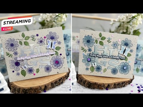 Simon Says Stamps and Stencils Beautiful Blooms set792bb Sunny Vibes Mastering Stencil Layering Like a Pro (Friday YouTube LIVE) Nichol Spohr