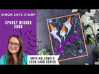 Simon Says Stamp A2 Postage Rectangles Wafer Dies 1370sd Amy Rysavy Spooky Wishes Card Simon Says Stamp AmyR 2026 Halloween Series 17