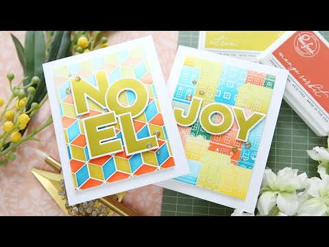 PinkFresh Studio Sparkle and Shine Ombre Glitter Drops pf113es Joy Noel Cards Video