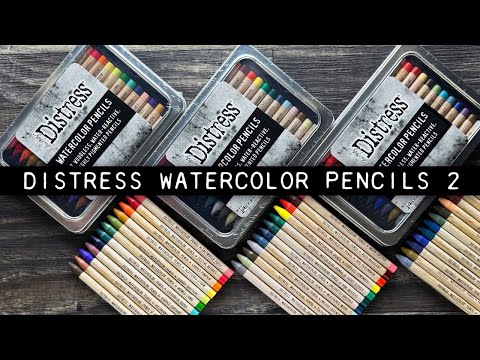 Tim Holtz Distress Watercolor Pencils Set 1 Ranger tdh76308 Inspiration Video
