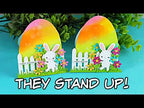 Simon Says Stamp Garden Fence Wafer Dies 1517sdc In My Heart Easter Egg Shaped Card That STANDS UP! | Die Cut Bunny Card Sandi MacIver