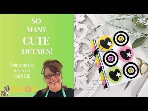 PREORDER Simon Says Stamp Card Kit of the Month July 2026 Pop Art ck0726 So Many Cute Details! Tina Smith Creates with our July Card Kit Tina Smith