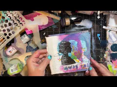 Dina Wakley Ranger Magenta Media Gloss Spray mdo68518 Profiles Demo Video
