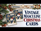 Simon Says Stamp Stitched Slopes and Hills Wafer Dies sssd111400 Sandi MacIver Vintage Masculine Christmas Card Easy Die Cutting Ideas 