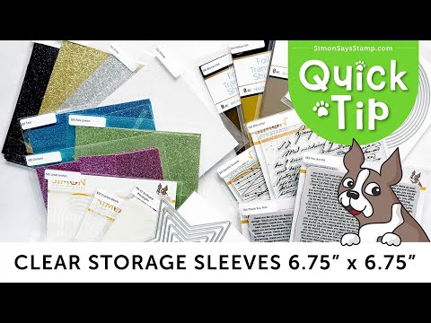Simon Says Stamp 6.75 x 6.75 Clear Storage Sleeves 25 Pack st0069