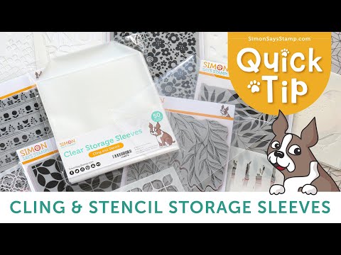 Simon Says Stamp 6.75 x 6.75 Clear Storage Sleeves 25 Pack st0069