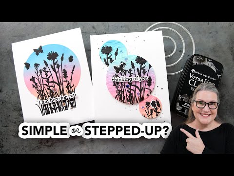 Simon Says Stamp Embossing Folder Wavy Ways sf463 Favorite Things One simple card, one stepped-up card—simple touches for easy design upgrades! Cathy Zielske