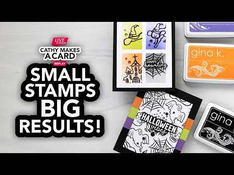 Simon Says Stamps and Dies Homespun Halloween set1381hh Cathy Zielske Small Stamps Big Results
